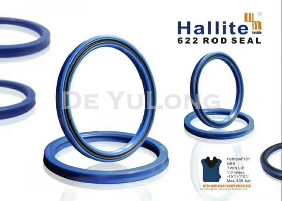 Hallite Genuine Enhanced Rod Seal Hydraulic Cylinder Oil Seal H622 with Xring